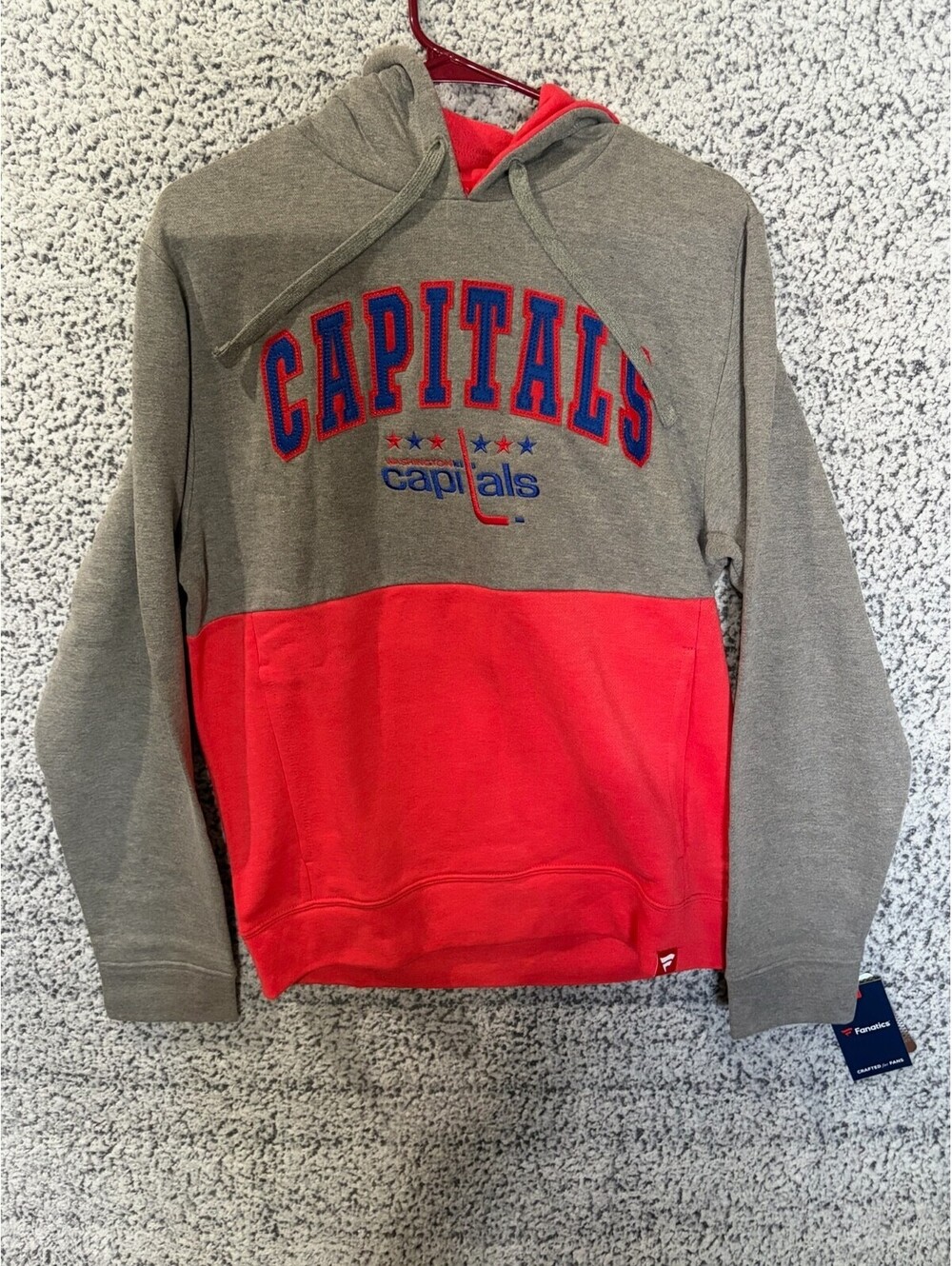 Washington Capitals Hoodie Pullover Mens Medium Fanatics NHL Embroidered NEW